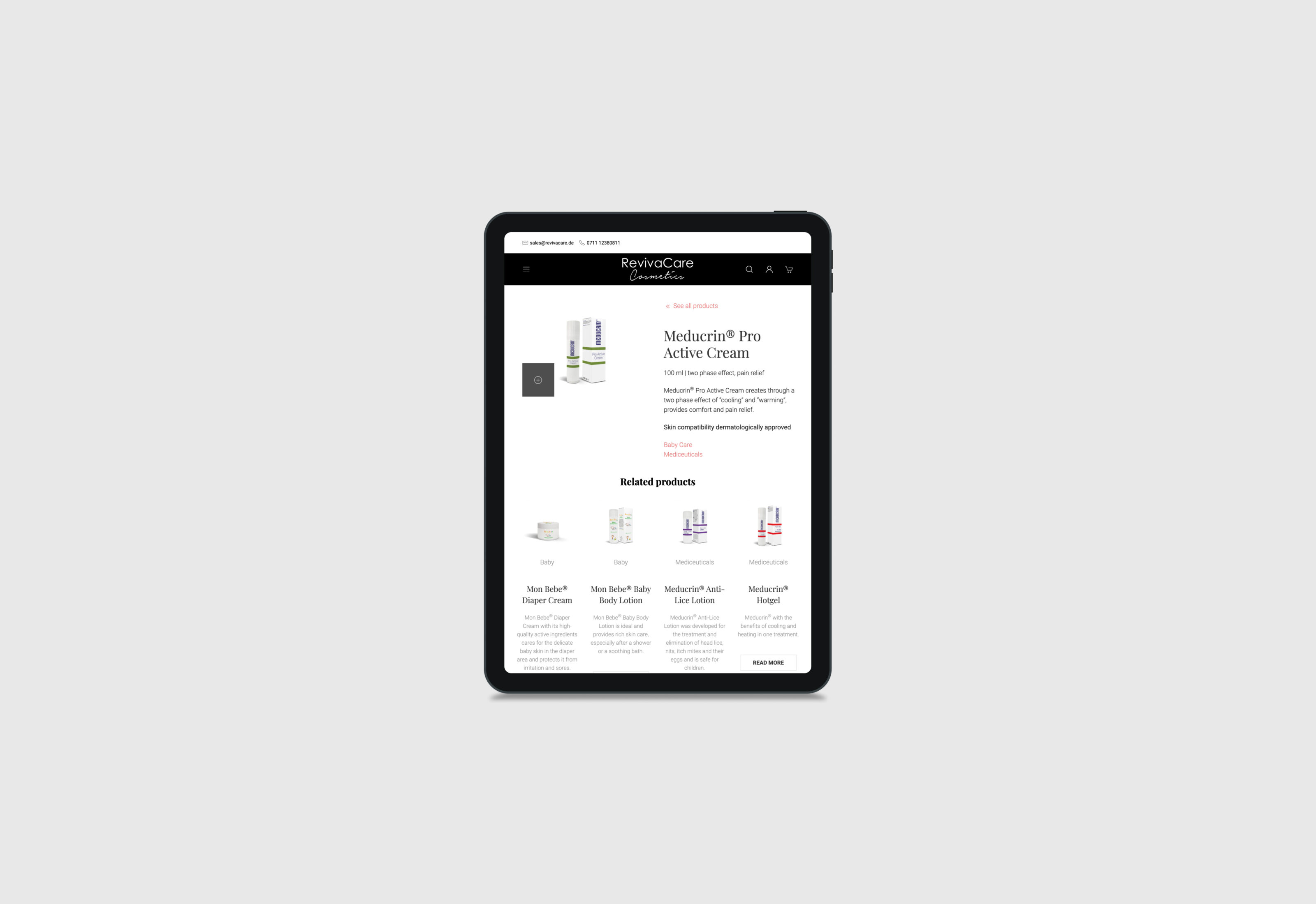 Reviva Care Product Page